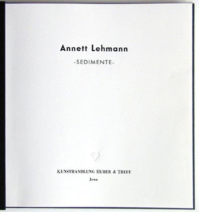 Katalog -  SEDIMENTE - Annett Lehmann